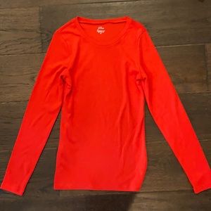 Women’s J.Crew Red Long Sleeve T-Shirt